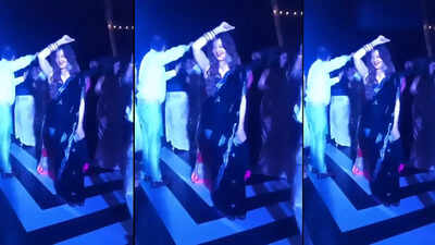 61-year-old Sangeeta Bijlani dances on ‘dhol’ beats, video goes viral on social media