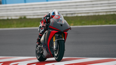 Ducati MotoE bike takes to the track for the first time on the Misano circuit