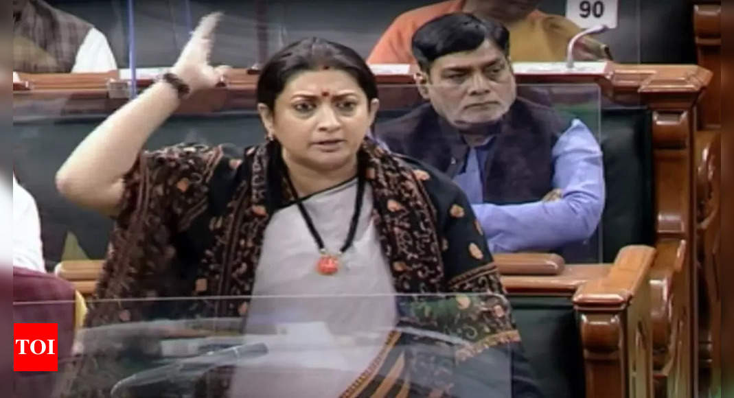 irani: Bill to increase marriage age for women introduced in Lok Sabha, referred to Parliamentary panel | India News – Times of India