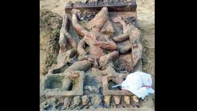 Odisha: Buddhist sculptures, pillar unearthed from riverbed in Jajpur district