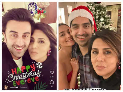 Neetu Kapoor brings in Christmas with Ranbir Kapoor and Alia Bhatt – See pics