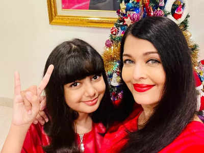 Aishwarya Rai Bachchan twins with daughter Aaradhya in red as they  celebrated Christmas at home | Hindi Movie News - Times of India