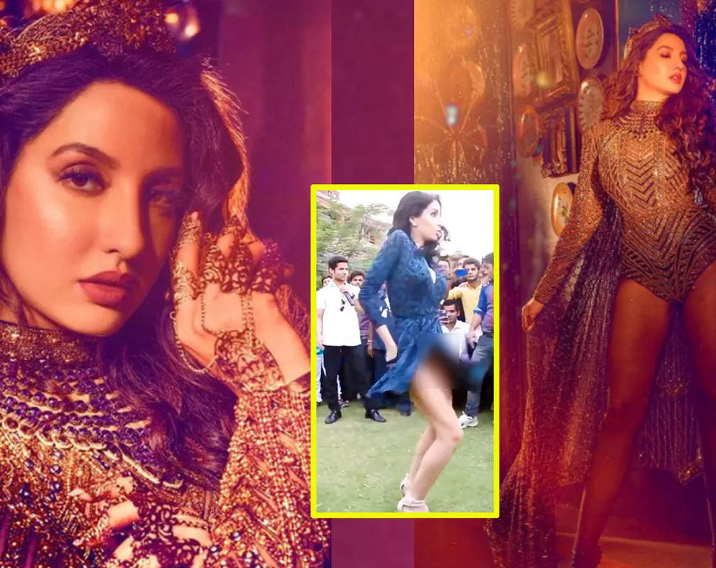 
When Nora Fatehi had an oops moment after her dress flew up while dancing in public
