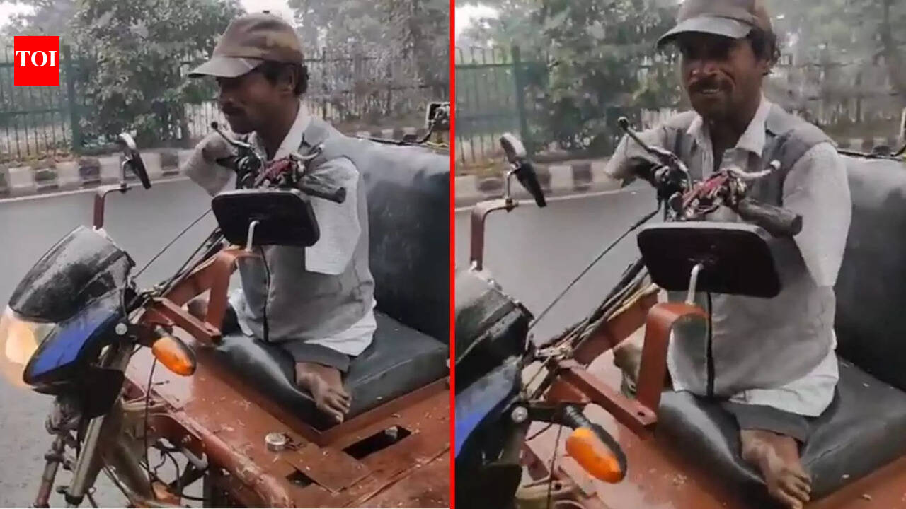 Watch: Man with disability in limbs drives rickshaw, gets job offer ...