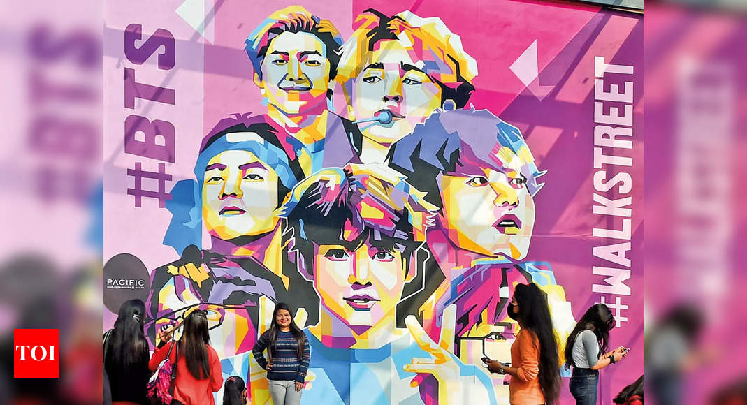 BTS mural is Delhi’s hottest new selfie point | Delhi News - Times of India