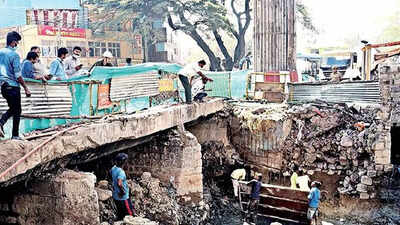 Citizens Panic As Drain Work Leads To Soil Erosion Around Metro Pier