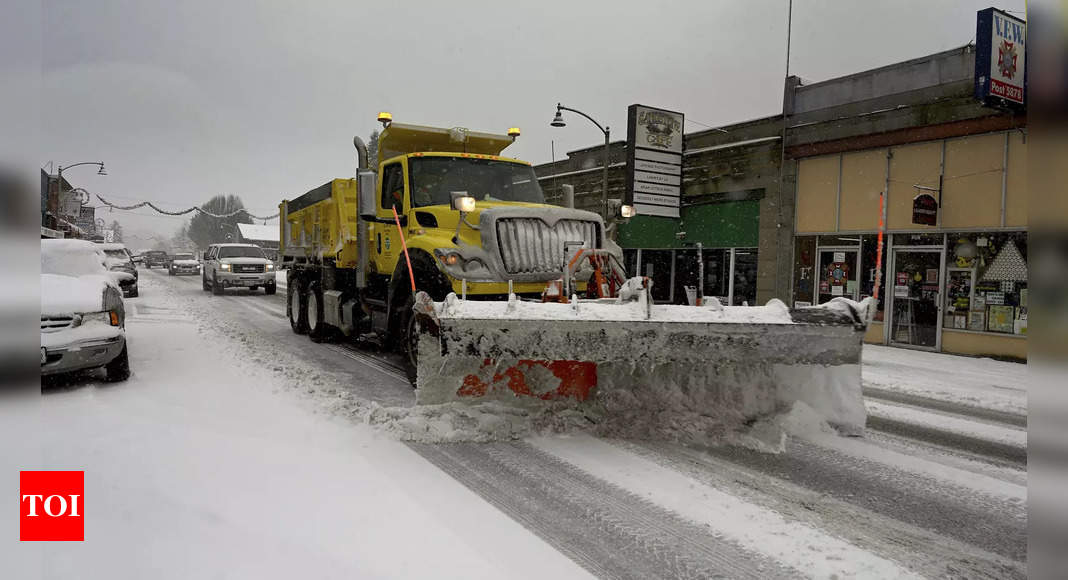 oregon:  US: Another round of snow before thaw comes to frigid Northwest – Times of India