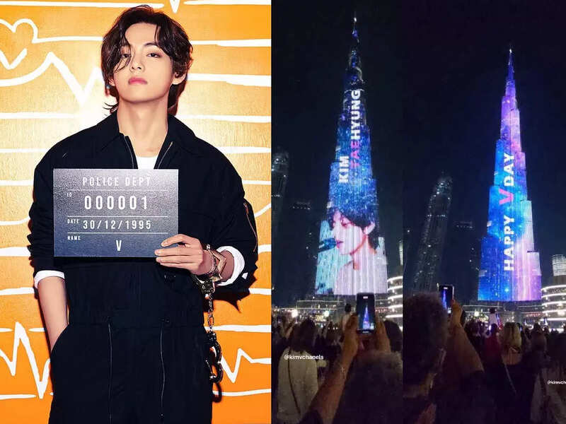 BTS V Birthday: Burj Khalifa lights up to celebrate V day; BTS ARMY