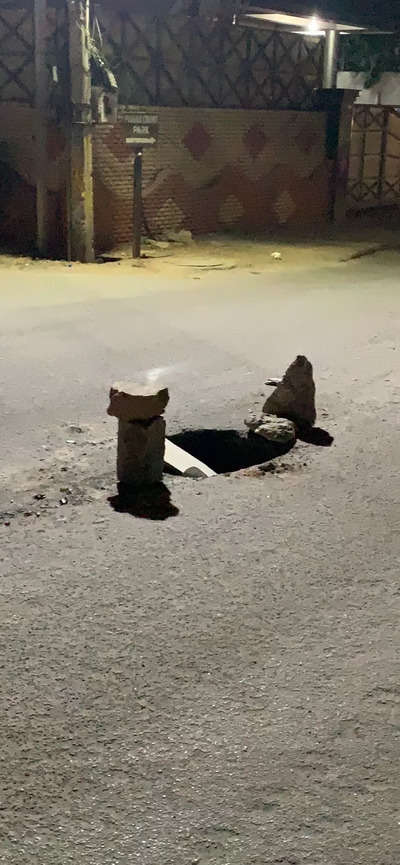 manhole left open