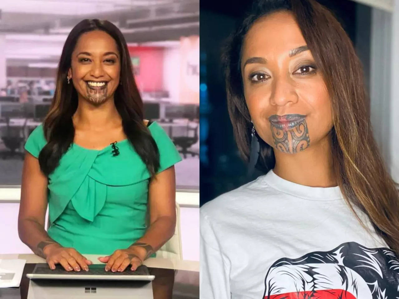 Meet Oriini Kaipara: First news presenter with traditional face tattoo -  Times of India