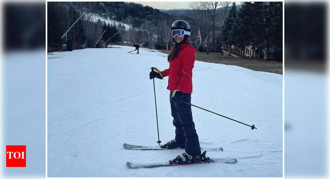 Pics Kalyani Priyadarshan goes skiing Malayalam Movie News Times