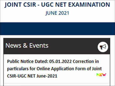 NTA opens CSIR NET Application Form 2022 Correction window