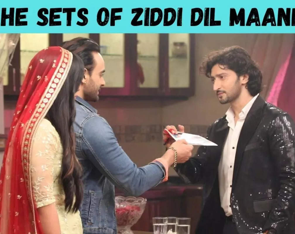 
Ziddi Dil Maane Na On Location: Sanjana, Kundan handover their wedding card to Sid
