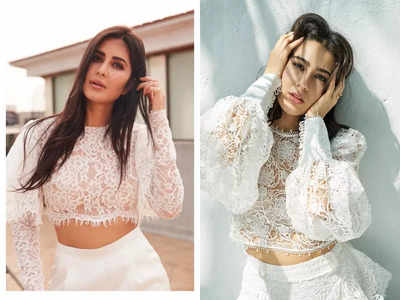 Fashion faceoff! Katrina Kaif or Sara Ali Khan: Who nailed the white lace  crop top look?