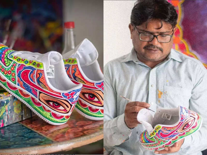 Pakistani artist paints Nike shoes with truck art, leaves netizens in awe