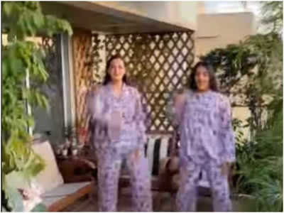 Dia Mirza and stepdaughter Samaira shake a leg to Akon’s 'Bananza' in matching PJs- Watch