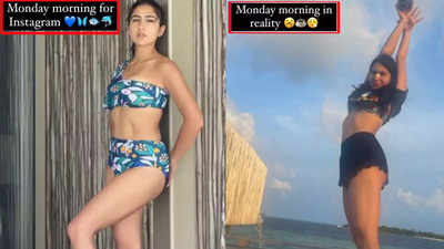 Sara Ali Khan has a funny ‘Instagram vs Real life’ meme for her fans this Monday