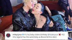 Miley Cyrus celebrates sister Noah Cyrus' 22nd birthday