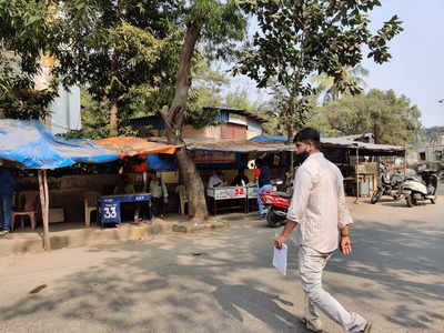 Footpath occupied for RTO services.