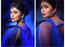 Pics: Ritabhari Chakraborty looks resplendent in a blue neck draped silk dress