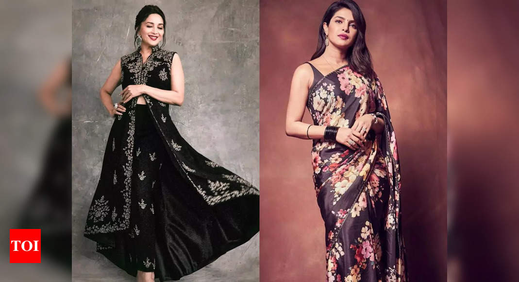 Black Saree, Dress Ideas For Makar Sankranti 2021: मकर संक्रांती ला  पारंपारिक अंदाजात नटण्यासाठी काळ्या रंगातील साड्या, ड्रेससाठी खण, इरकल ते  पैठणी पर्याय ...