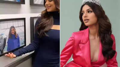 Miss Universe 2021 Harnaaz Sandhu gets ‘starstruck’ by Priyanka Chopra as she visits Empire State Building in New York