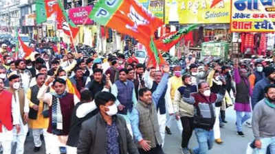 Uttar Pradesh polls: CM Yogi Adityanath's Gorakhpur breaks into celebration