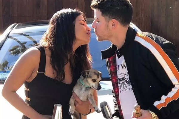 Priyanka-Nick on a beach day out with pets