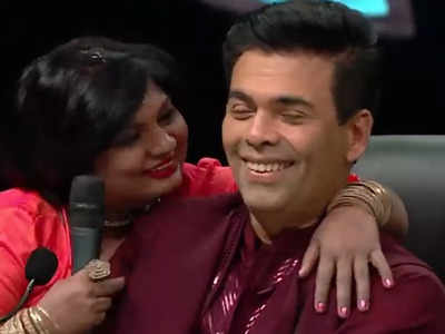 Hunarbaaz: Contestant makes Karan Johar uncomfortable by giving him a flirtatious hug; he jokes, 'It's the first time a woman has got this close'