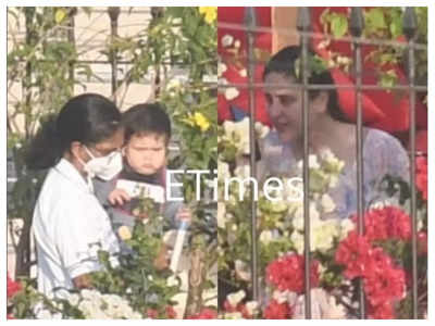 Exclusive photos! Kareena Kapoor Khan chills on the rooftop of her building with son Jeh Ali Khan