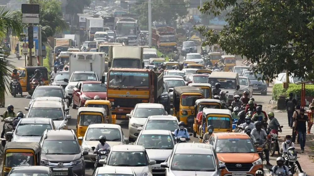 In photos: Chennai Metro work causes traffic bottlenecks