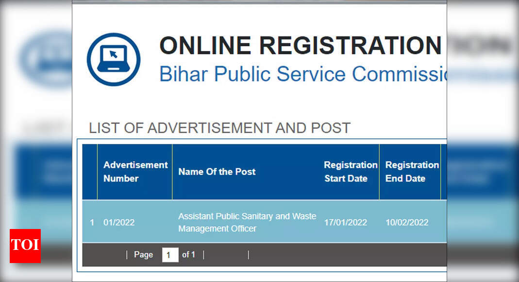 BPSC Recruitment 2022: Apply online for 286 Assistant Public Sanitary