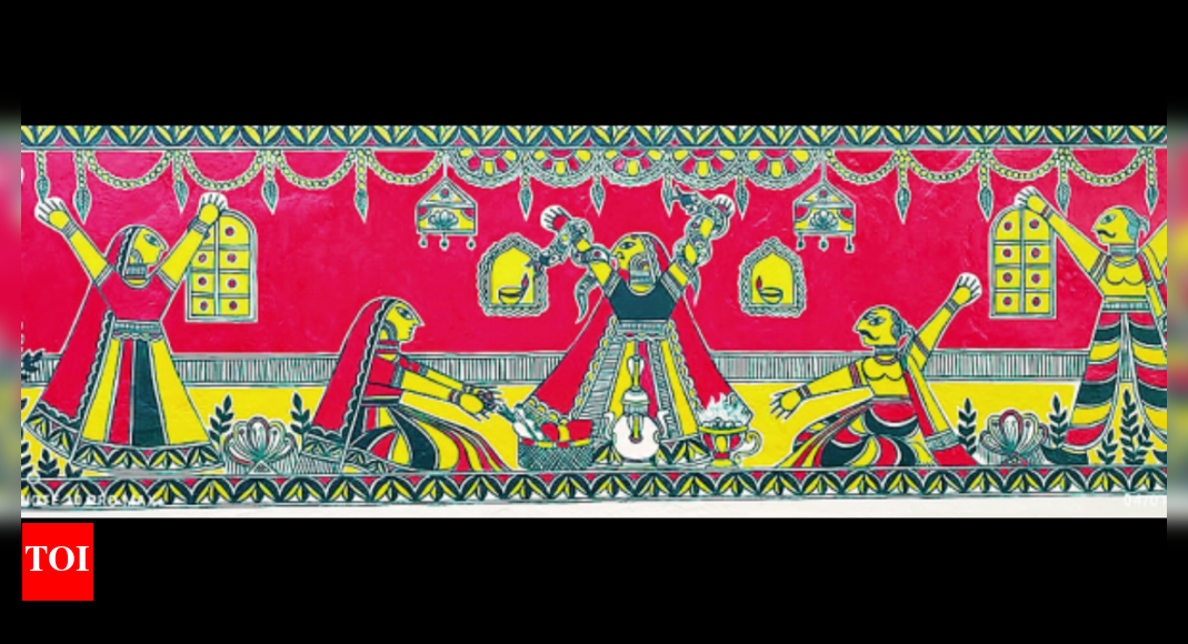 Manjusha painting to be displayed at Rajpath | Patna News - Times of India