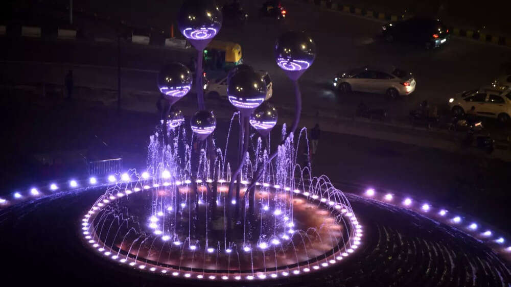 Photos from Delhi Sprouts at AIIMS flyover get colourful fountain