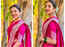 Mitali Mayekar stuns in pink saree at friend's wedding; See pics
