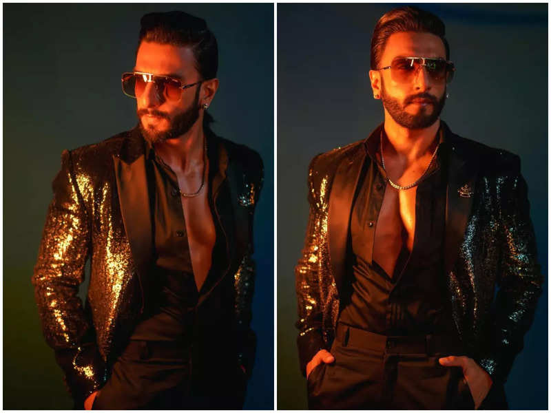 Ranveer Singh is one handsome hunk raising the fashion bar with a shiny jacket