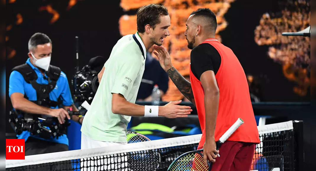 Australian Open: Medvedev halts Kyrgios show to reach third round | Tennis News – Times of India