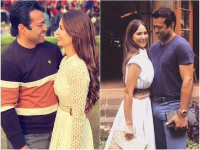 Kim Sharma-Leander Paes' adorable pictures