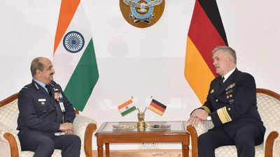 Air Chief Marshal VR Chaudhari discusses bilateral defence cooperation with German Navy Chief