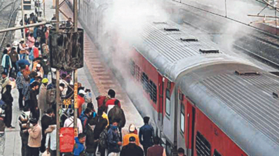 Telangana: Smoke from AP Express causes panic at Warangal | Hyderabad News  - Times of India