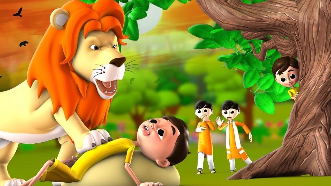 Hindi Kahaniya: Watch Cartoon Kahani in Hindi 'Four Foolish Friends And  Lion' for Kids - Check out Fun Kids Nursery Rhymes And Baby Songs In Hindi  | Entertainment - Times of India Videos