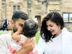 Fans go aww after pictures of Anushka Sharma with little Vamika cheering for Virat Kohli during a match go viral