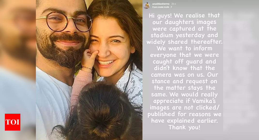 Anushka Sharma issues statement after daughter’s first photos go viral; says ‘We would appreciate if Vamika’s images are not published’ – Times of India