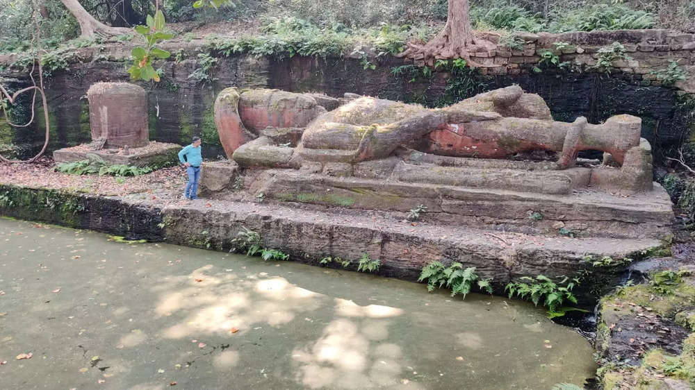Photos of 1,000-year-old Vishnu sculpture