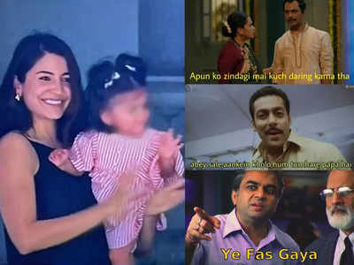 Anushka Sharma and Virat Kohli's daughter Vamika's photos go viral; fans troll cameraman with hilarious memes