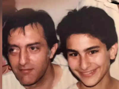 Saba Ali Khan shares a priceless throwback picture featuring Mansoor Ali Khan lifting Saif Ali Khan on his shoulders