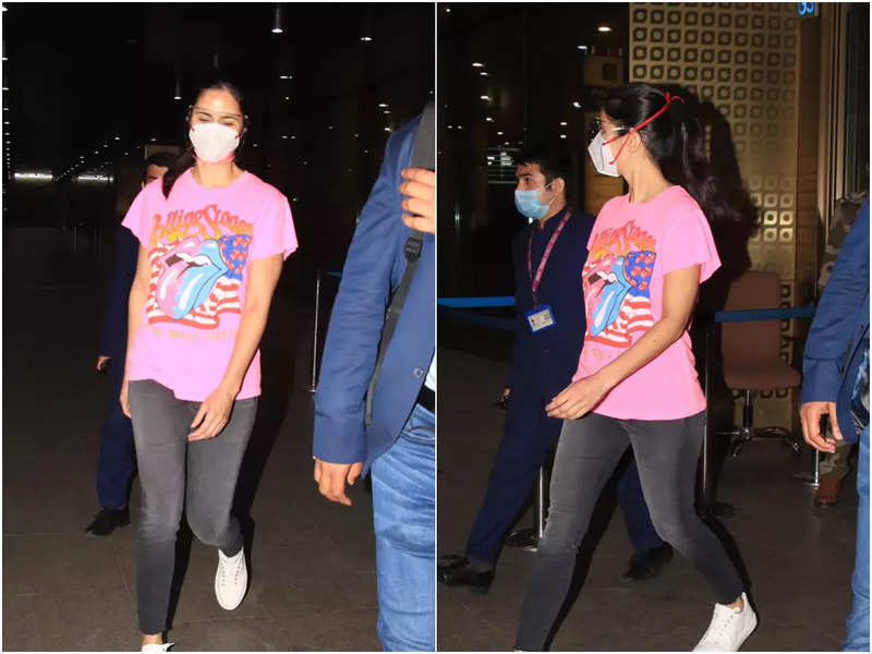 Katrina Kaif is back in town; keeps it comfy and casual in pink