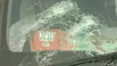 In Uttar Pradesh, stones hurled at BJP candidate’s convoy