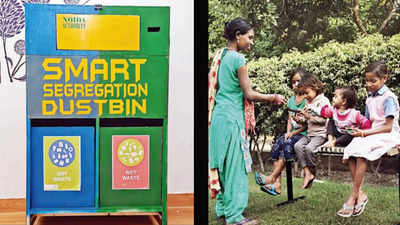 Noida: Smart bin, gadget to spot overflowing sewers ace Swachh contest