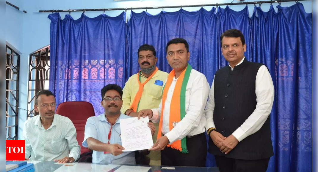 Goa election: CM Pramod Sawant files nomination